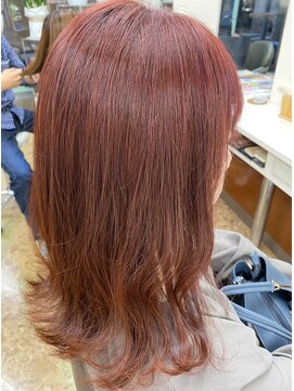 ヘアアートヒサ(HAIR ART hisa) 「RYOKO」304050代 レッドオレンジ×フェアリーカット