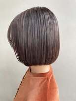 ヘアー アイス 御器所本店(HAIR ICI) グレージュハイライトローライトデザインカラー切りっぱなしボブ