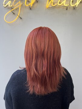 アジールヘア 北千住駅西口店(agir hair) 高発色オレンジカラーダブルカラーケアブリーチ北千住