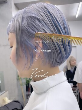 ヴァーディ オモテサンドウ(Vardy omotesando) ブルーアッシュ・ダブルカラー・ケアブリーチ・ブルーヘア