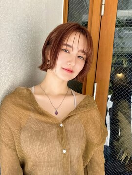 ルービック なかもず(Rubik's) ボブ/ピンク/赤髪/韓国/暖色系カラー