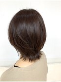 20代30代大人ショートボブx小顔ウルフカット丸みショート