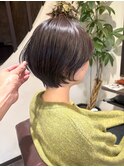 大人かわいいゆったりショートボブ