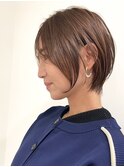 大人可愛い30代40代50代ボブ/ショートカット/白髪染め白髪ぼかし