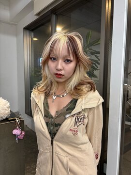 レコ 渋谷(LECO) 抜きっぱなしハイトーンブロンドとブラウンのデザイン