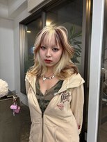 レコ 渋谷(LECO) 抜きっぱなしハイトーンブロンドとブラウンのデザイン