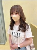 【snuw_ayano】マロンベージュ/鎖骨ミディアム/前髪カット
