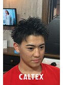 スパイキーショート×テーパーフェード