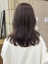 パークレーン アイス イヴェン(park lane ICI yeven)&nbsp;ブリーチなし切りっぱなしボブミディアムレイヤーボブ夏カラー