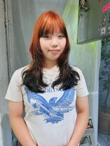 ノラ シブヤ(NORA)&nbsp;レイヤーカットデザインカラー裾カラーウルフカットシャギー