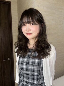 ソレイユトウキョウシブヤ(SOLEIL TOKYO shibuya) ロング顔まわりカット黒髪カーリーヘア