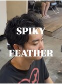 スパイキーフェザー【町田/メンズ/パーマ/眉毛/ブリーチ】