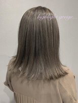 レイドバック(LAID BACK)&nbsp;【代官山LAIDBACK】極細ハイライトと切りっぱなしのグレージュ