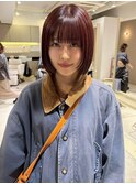 【LITA】ボブ ミニマルボブ ワインレッド ボルドーカラー ▽野尻