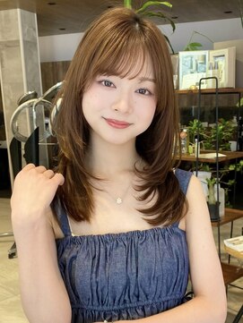 グランド(GRAND) ミディアム20代30代大人可愛いひし形ふんわりレイヤー【平島】