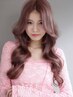 《"ブリーチをせずに”透ける髪色》ライトニングダブルケアカラー+クイックTR