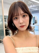 アッシュ 新杉田店(Ash)&nbsp;新杉田レイヤーカット韓国ダブルカラー顔周り前髪カットボブ