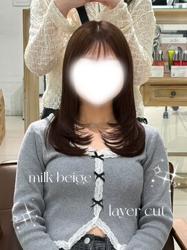 フォルテ 表参道店(FORTE) コテ巻き風パーマ/くびれレイヤーボブ/韓国巻き風/顔周りカット