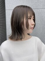 マッシュ アドベ 八戸ノ里(MASHU ADOBE) 【艶カラー】アッシュベージュ☆顔まわりレイヤーボブ