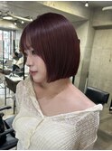 １ブリーチで作るワインレッド☆タッセルカット/OSA