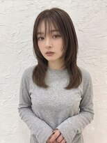 アトラスサロン 札幌大通り(Atras.salon)&nbsp;グレージュの髪質改善くびれレイヤーミディアム