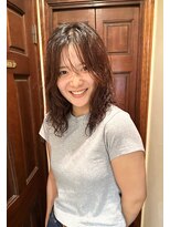 フランジェッタヘアー(Frangetta hair)&nbsp;パーマ初心者も手軽にできるルーズパーマ♪担当野坂