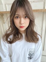 アリスバイアフロート 自由が丘(ALICe by AFLOAT)&nbsp;韓国っぽヘア（かきあげマロンベージュAラインボブ）