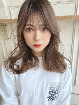 アリスバイアフロート 自由が丘(ALICe by AFLOAT) 韓国っぽヘア（かきあげマロンベージュAラインボブ）