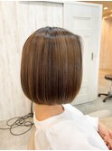 大人かわいい 20代 30代 40代小顔ショートボブ4【Zina銀座】