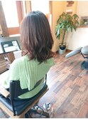 インナーカラー/20代ミディアム/外はねアレンジ/髪質改善/駅家