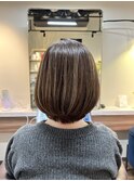 白髪ぼかしハイライト☆大人女性ボブ30代/40代/50代/60代