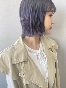 ジーナ 博多筑紫口(Zina) ダークバイオレット×ボブ