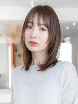 20代30代大人かわいい/レイヤーカット/くびれヘア/前髪/小顔