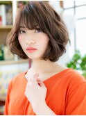 バレイヤージュアシンメトリーミニボブルフh3川口20代30代40代