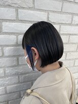 アッシュ 稲田堤店(Ash) ミニボブ×インナーネイビーブルー
