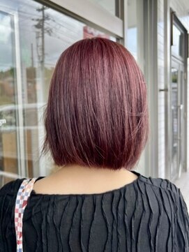 アンジェリカ(Angelica Total Beauty Lifestyle Design) ショートボブ×ナチュラルボブ×ミニボブ赤み艶出しカラー