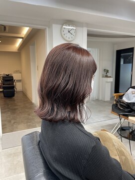 クラン 岡本(Chlan) 外ハネボブ×艶カラーラベンダーアッシュ