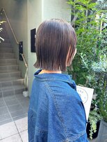 ナインセンス 下北沢(9_________nine sense) 切りっぱなしボブ × シルバーベージュ【下北沢】