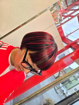 アンブレラカラー/ボブ/ショート/個性的スタイル