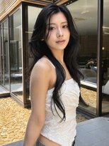 シティ オモテサンドウ(CITY omotesando)&nbsp;フェイスレイヤー×カーテンバング 黒髪 レイヤーカット tr