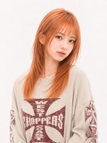 キャロル(CAROL)&nbsp;韓国レイヤー×オレンジベージュ｜顔まわりレイヤー