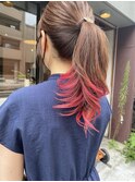 【三鷹】攻めの春夏カラー！ポイントカラー/赤髪