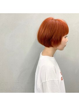 タグ(#tag) #ライトオレンジボブ