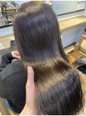 暗め艶アースカラー髪質改善トリートメント透明感大人可愛い