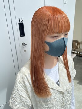 エイト ヘアサロン 渋谷本店(EIGHT) ビビットオレンジカラー