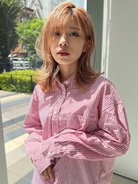 オーシャン(Ocean)&nbsp;［OCEAN Hair&Life水田成美］外ハネレイヤー/ミルクティーピンク