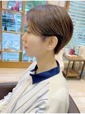 斜めバング/グレージュカラー/シルキーベージュ/韓国/渋谷