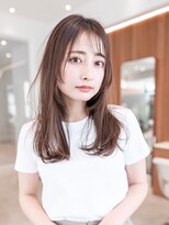 ハバナ 渋谷(HAVANA) 20代30代大人可愛い斜めバンググレージュカラー/レイヤーカット