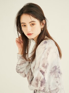 オンク 新宿(onk) 黒髪/グレーベージュ/レイヤーロング/前髪パーマ[新宿駅]