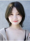 くびレイヤー前髪なしグレージュボブ 外はね【AIN.表参道】川原